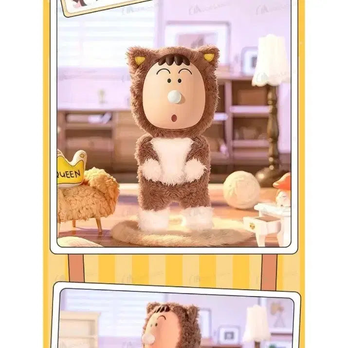 [BUNJANG] Shinchan COS Plush Keychain - Cat Mengu (New) / 정품) 짱구 COS 봉제인형키링 고양이 맹구 새제품