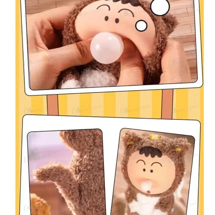 [BUNJANG] Shinchan COS Plush Keychain - Cat Mengu (New) / 정품) 짱구 COS 봉제인형키링 고양이 맹구 새제품