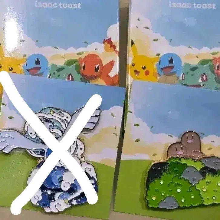 [BUNJANG] Isaac Toast Pokemon Badge Trio / 이삭토스트 포켓몬 뱃지닥트리오