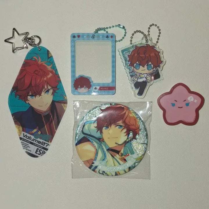 [BUNJANG] Ensemble Stars! Hiiragi Tsumugi Trip Keyring, Badge, Mini Kore, Pop-up Star Clip, Acrylic Clamp Set / 앙스타 히이로 트립키링 뱃지 미니코레 동심 팝업 별 클립 아크릴 집게