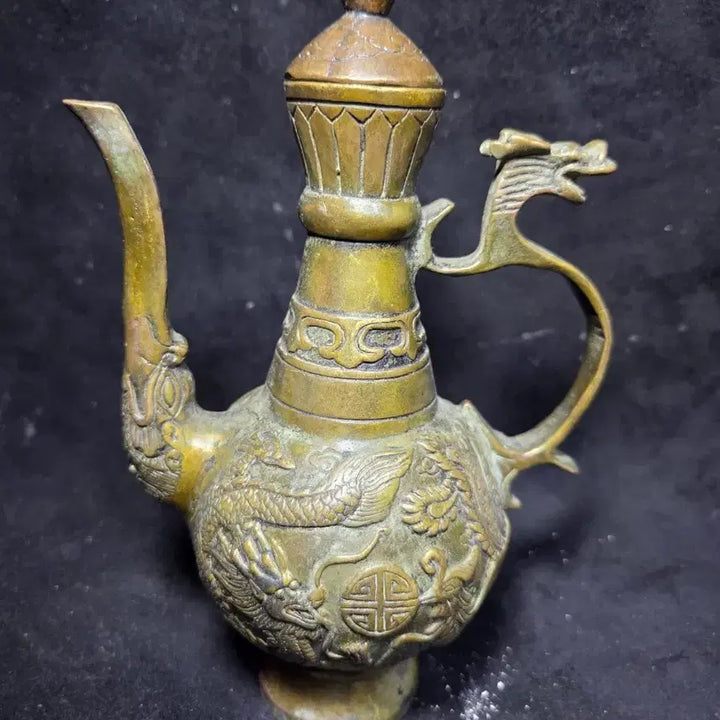 [BUNJANG] Antique Brass Dragon Teapot / 용 모양 동 주전자  (무료배송)