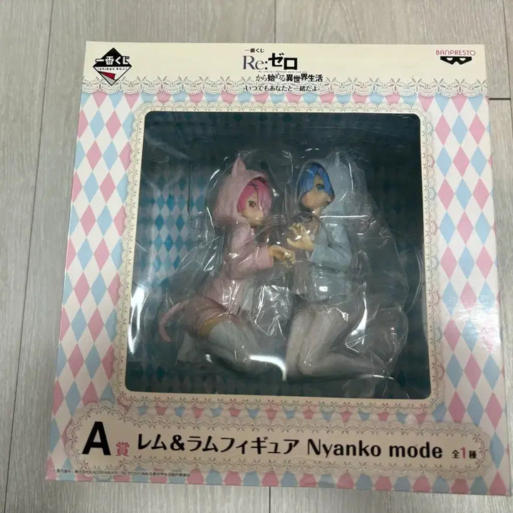 [BUNJANG] Re:Zero Rem &amp; Ram Neko Mode Ichiban Kuji A Prize Figure / 미개봉 리제로 언제라도 당신과 함께야 냥코모드 렘람 피규어 제일복권 A상