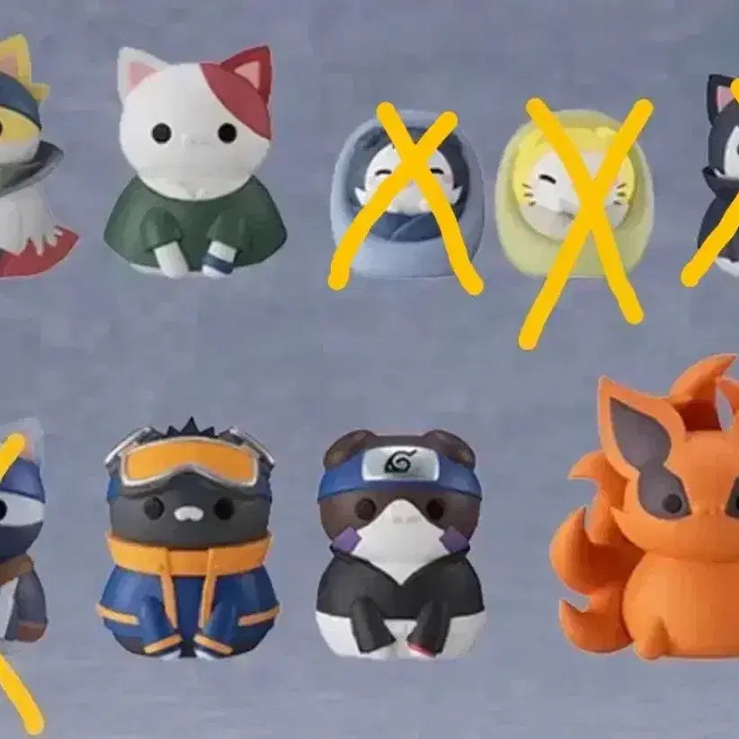 [BUNJANG] Naruto Megacats Split Set - Minato, Kushina, Obito, Rin, Kurama / 나루토 메가캣 분철 옛날 미나토쿠시나오비토린쿠라마