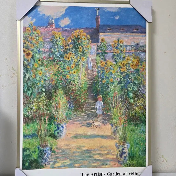 [BUNJANG] Claude Monet Sunflower Garden Painting Framed / 클로드 모네 해바라기 정원 그림 액자