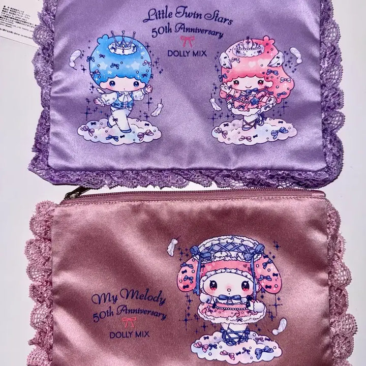 [BUNJANG] Sanrio Dolly Mix Satin Pouch Kiki Lala / My Melody / 산리오 돌리믹스 새틴 파우치 키키라라 / 마이멜로디