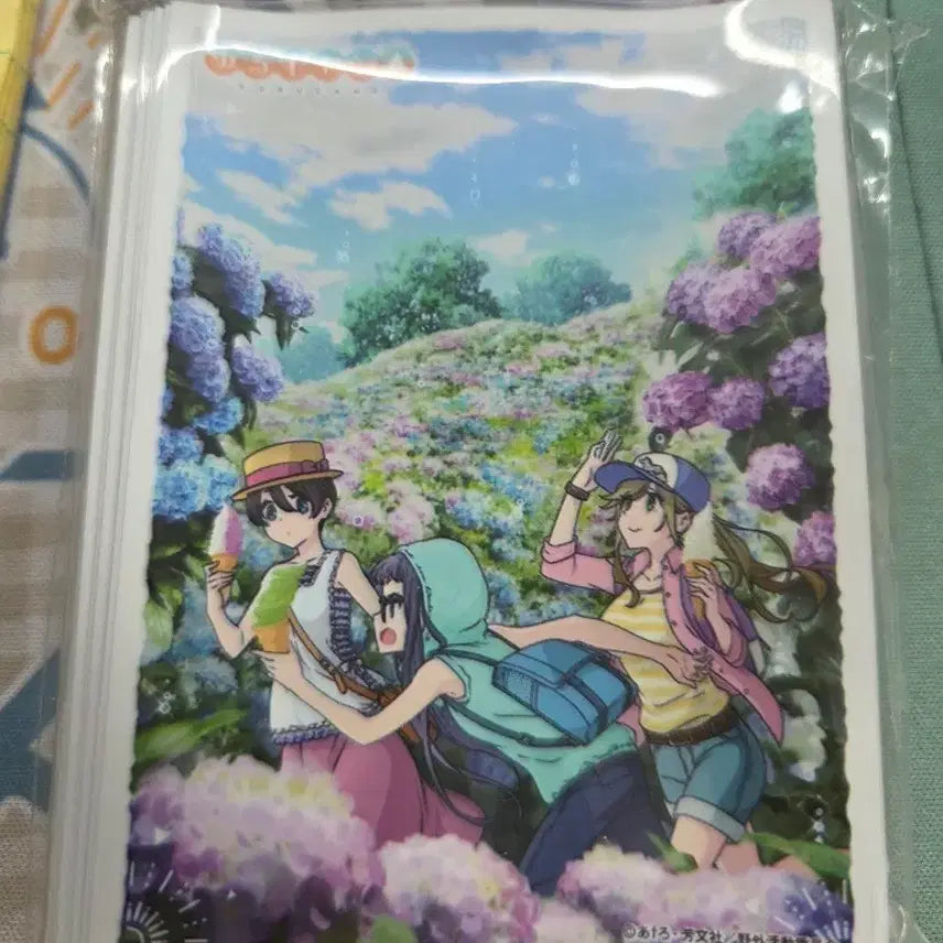 [BUNJANG] Yurucamp Card Game Sleeves Standard Size 60 Count / 유루캠 카드게임 슬리브 스탠다드 사이즈 60매
