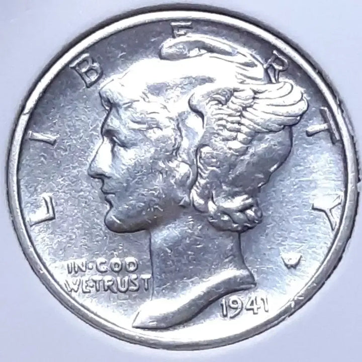 [BUNJANG] 1941 Mercury Dime Silver Coin / [은화] 미국 준미사용 1941년 머큐리다임.외국주화 주화 화폐 동전