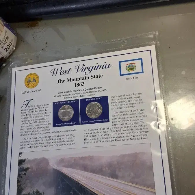 [BUNJANG] West Virginia 1863 Commemorative Coin Set / 웨스트버지니아 1863년 기념 주화 세트