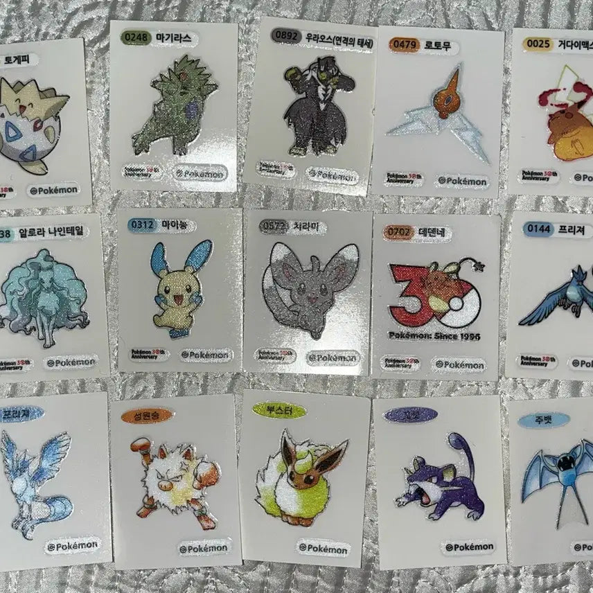 [BUNJANG] Pokemon 30th Anniversary Old Version Stickers Bundle Set / 포켓몬 띠부씰 일괄 30주년 옛날버전