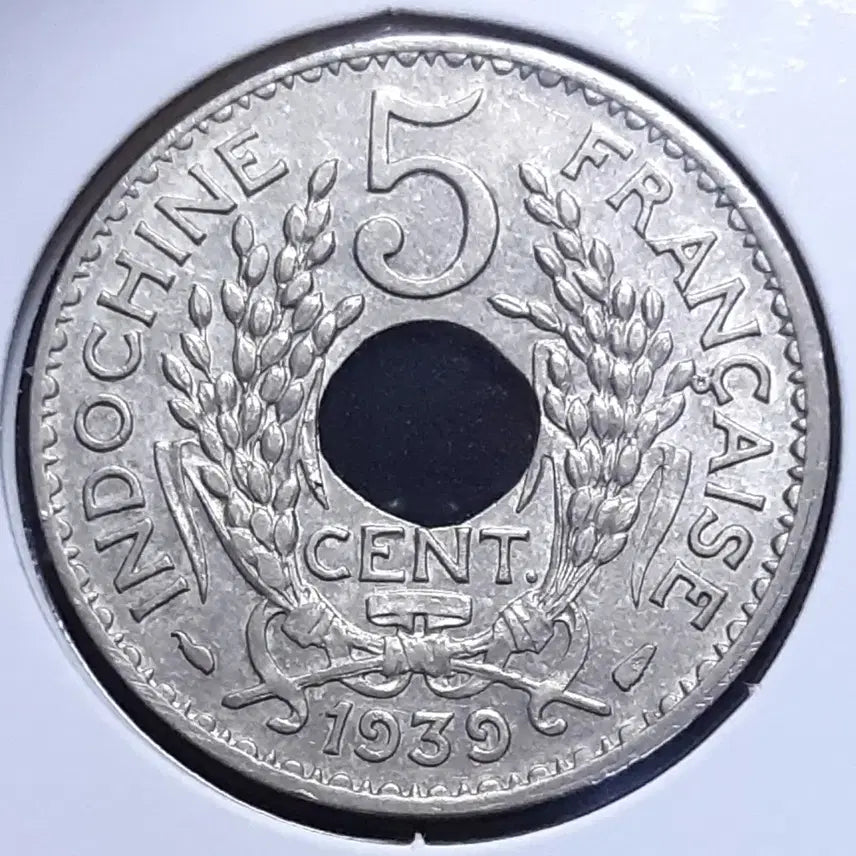 [BUNJANG] French Indochina 1939 5 Centimes Coin / 프랑스령 인도차이나 준미사용 1939년 5센트.외국주화 주화 화폐 동전