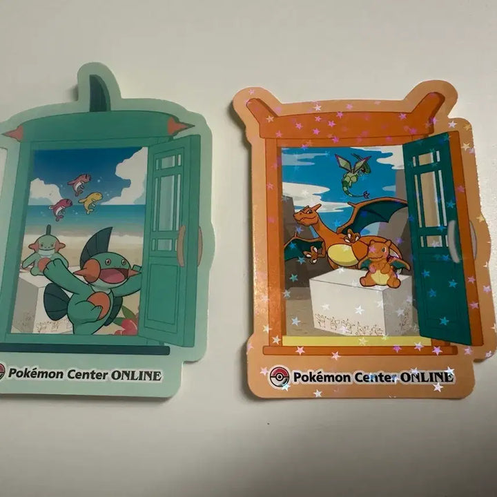 [BUNJANG] Pokemon Center Japan Online Limited Sticker Set: Charizard, Quagsire Bundle Set / 일괄)일본 포켓몬센터 온라인 한정 스티커 세트 리자몽,늪짱이