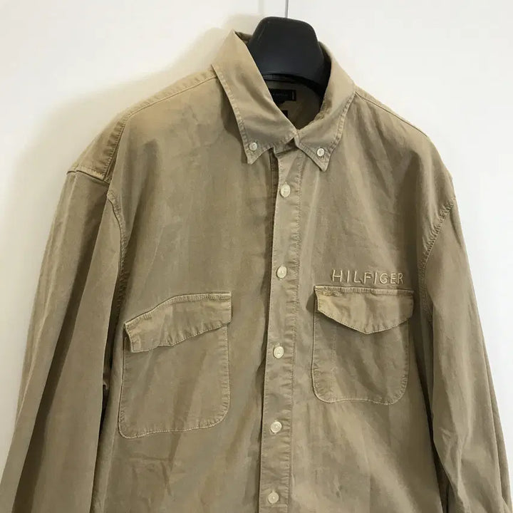 [BUNJANG] Tommy Hilfiger Garment Dyed Workshirt Jacket Turkey Denim XL / 타미힐피거 가먼트다잉 워크셔츠자켓 터키데님 [XL]