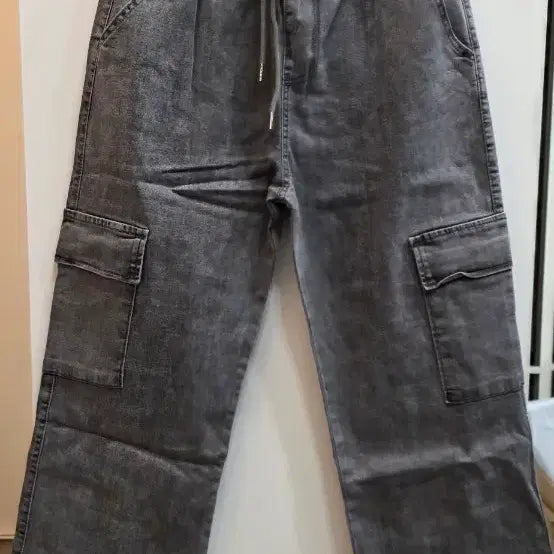 [BUNJANG] Cargo Denim Pants Gray / 카고 데님 팬츠 그레이