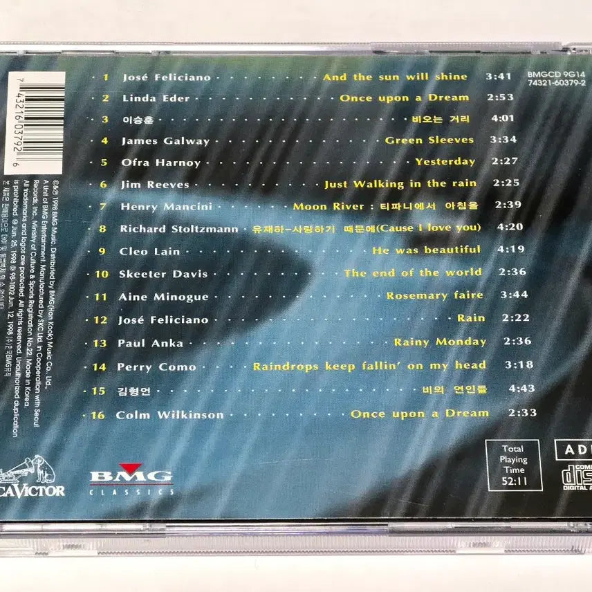 [BUNJANG] Various Artists 비오는 거리 Vol.1 (Timeless Ballad Collection for Rainy Days) Compilation CD / 비오는 거리 Vol.1 (Timeless Ballad Collection