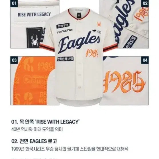 [BUNJANG] Hanwha Eagles 40th Anniversary Legacy Authentic Jersey Kim Tae-kyun / [110]한화이글스 40주년 레거시 어센틱 유니폼 김태균 마킹