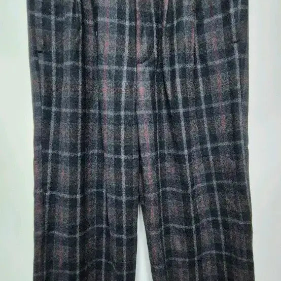 [BUNJANG] SEN Check Winter Slacks Size 27 / SEN 체크 겨울 핀턱바지 27