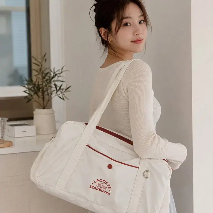 [BUNJANG] Lacoste x Starbucks Collaboration Multi Pochette Bag / 라코스테 스타벅스 콜라보 멀티플백