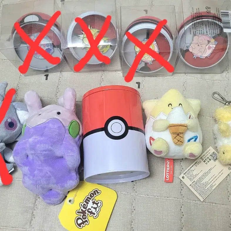 [BUNJANG] Pokemon Plush and Badge Set / 포켓몬 인형 뱃지 판매