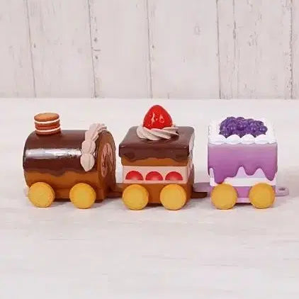 [BUNJANG] Japanese Gacha Series Cake &amp; Dessert Miniature Collection (3 Types Bundle) / 3종일괄)음식.귀여운.일본.데굴데굴.케잌.디저트.기차.가챠 팝니다.