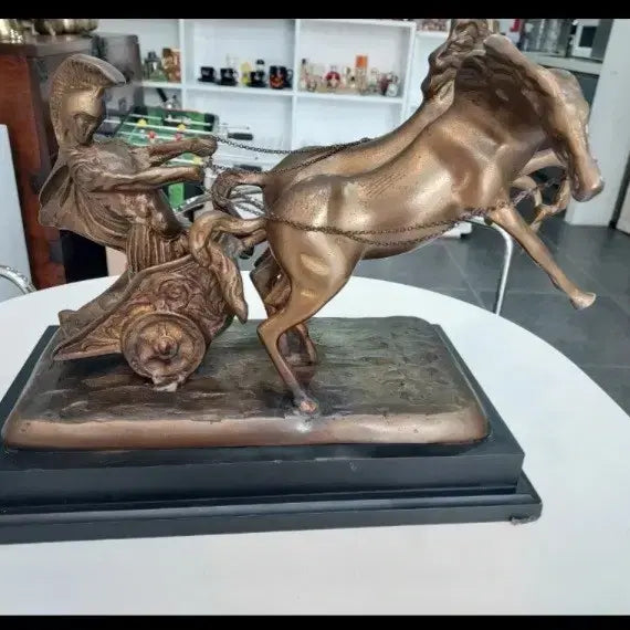 [BUNJANG] Korean Bronze Sculpture Chariot / 한국 조각 브론즈 작품