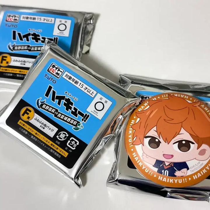 [BUNJANG] Haikyuu!! Taito Kuji F Prize Hinata Shoyo Badge Bundle Set / [새상품/일괄] 하이큐 타이토 쿠지 F상 히나타 캔뱃지 외 2개