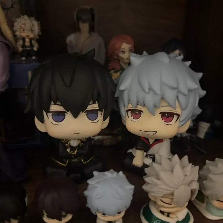 [BUNJANG] Gintama Gintoki &amp; Hijikata Look Up Figures Bundle Set with Cushion / 특전 o 은혼 룩업 일괄 판매 긴토키 히지카타 애니 굿즈 피규어 방석포함