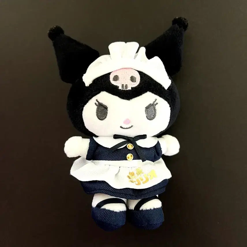[BUNJANG] Sanrio Kuromi Kissaten Maid Mascot Plush Doll / 산리오 캐릭터즈 쿠로미 킷사 메이드 마스코트 인형 누이 굿즈