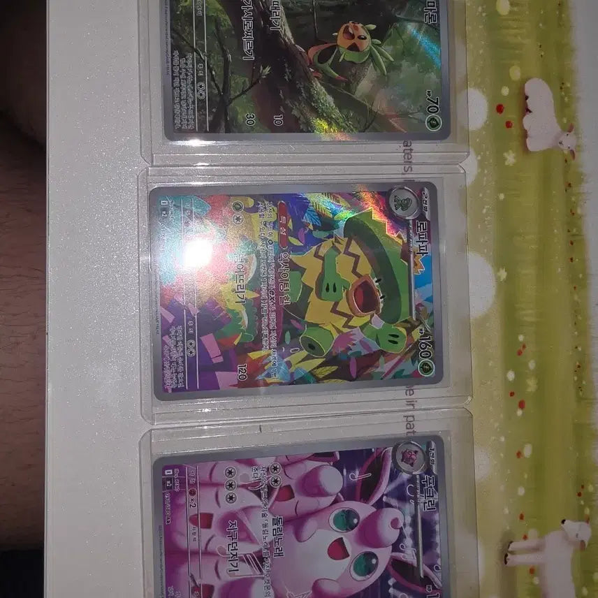 [BUNJANG] Pokemon Trading Cards Bundle (Chespin, Dedenne, Clefairy) - 3 Card Set / 포켓몬카드 3장 세트 (도치마론, 로파파, 푸크린)