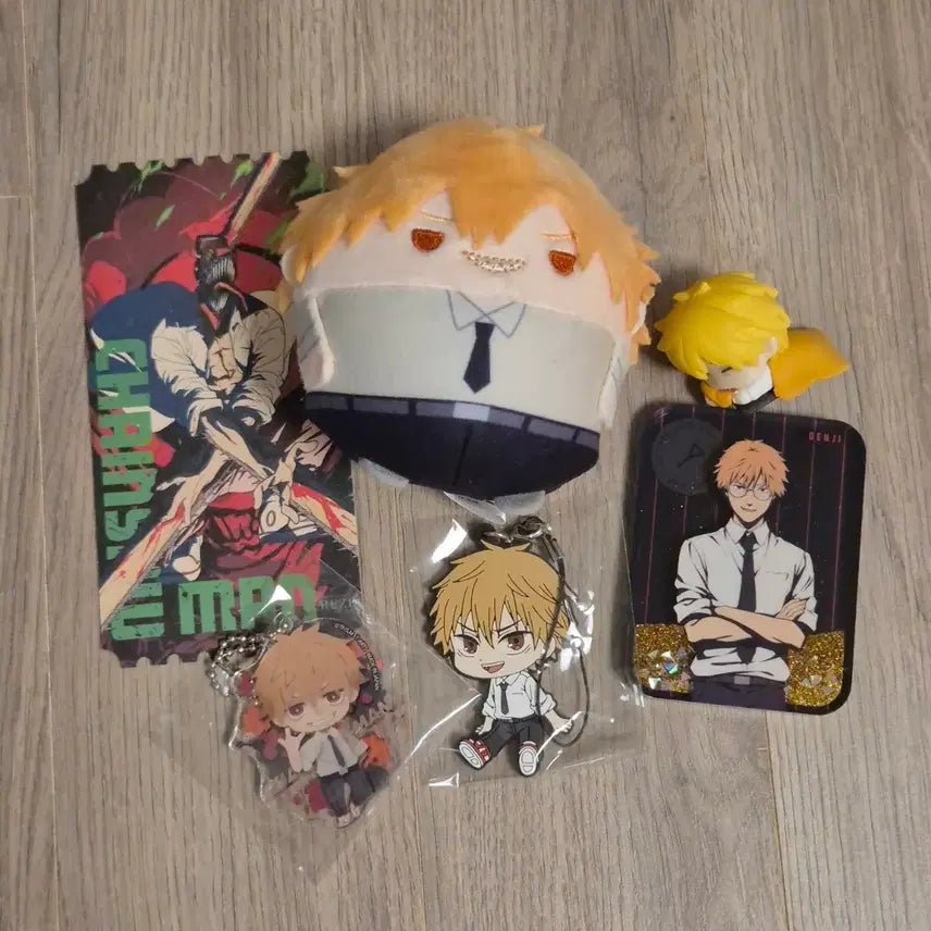 [BUNJANG] Chainsaw Man Denji Fuwa Kororing Plush Keychain Gacha Acrylic / 체인소맨 덴지 후와코로링 누이 키링 가챠 아크릴 레제편 티켓