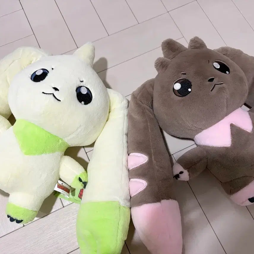 [BUNJANG] Digimon Lopmon &amp; Terriermon 25cm Plush Bundle Set / 일괄)디지몬 로프몬 테리어몬25cm