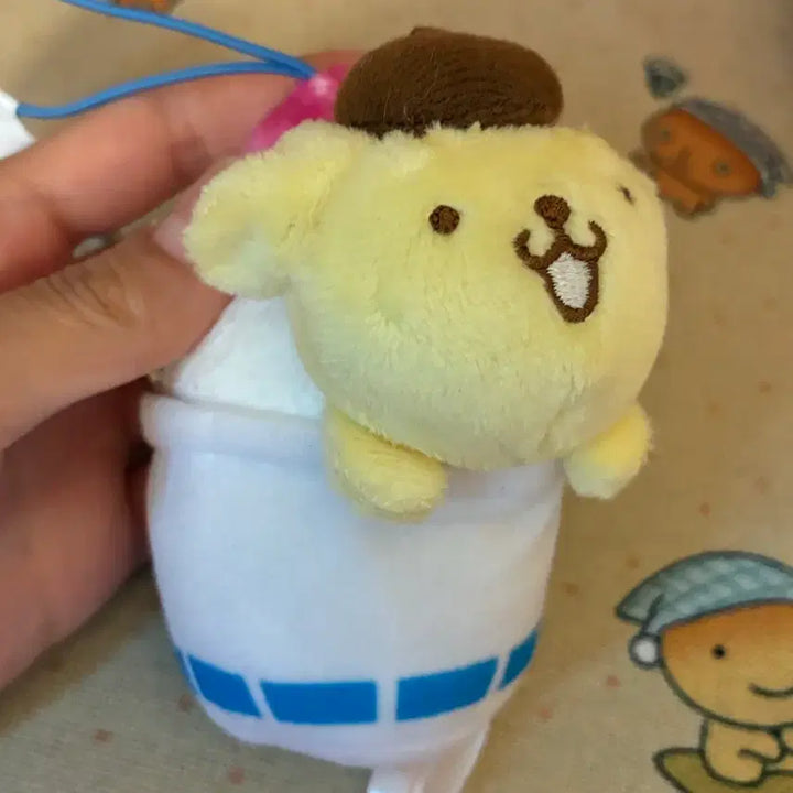 [BUNJANG] Sanrio Pompompurin Bingsu Festival Plush Keychain / 산리오 폼폼푸린 빙수 마츠리 인형 키링