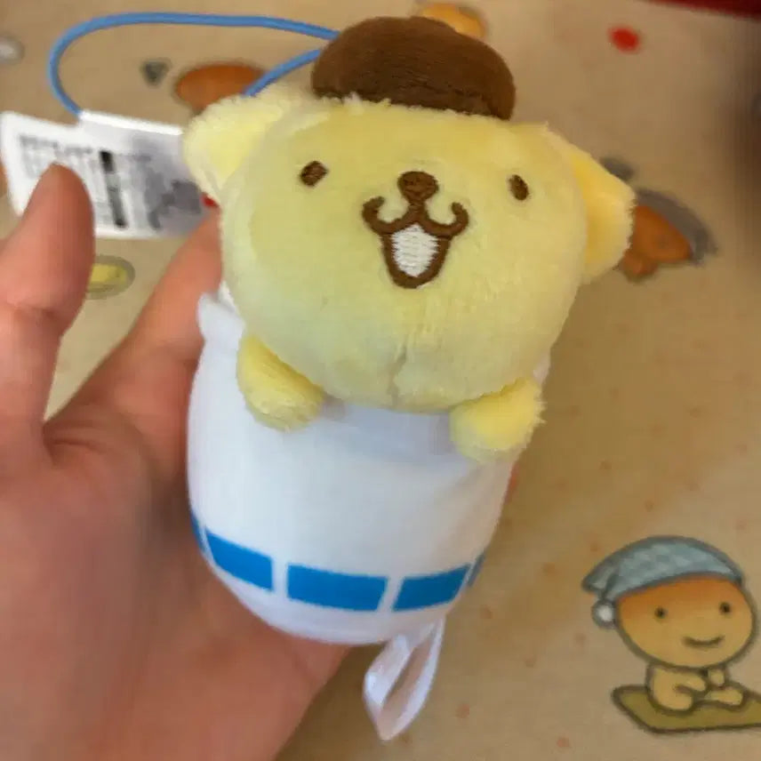 [BUNJANG] Sanrio Pompompurin Bingsu Festival Plush Keychain / 산리오 폼폼푸린 빙수 마츠리 인형 키링
