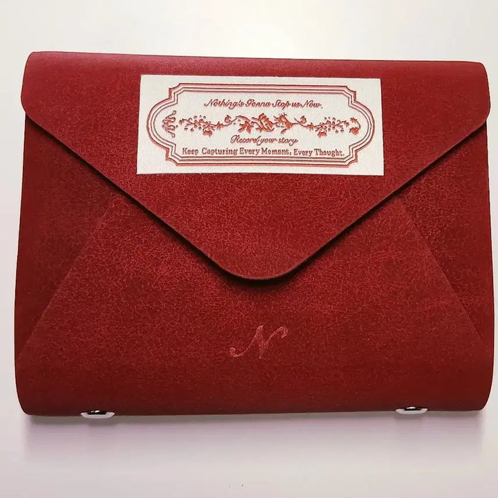 [BUNJANG] Red Leather Diary Journal / 레드 편지지 다이어리