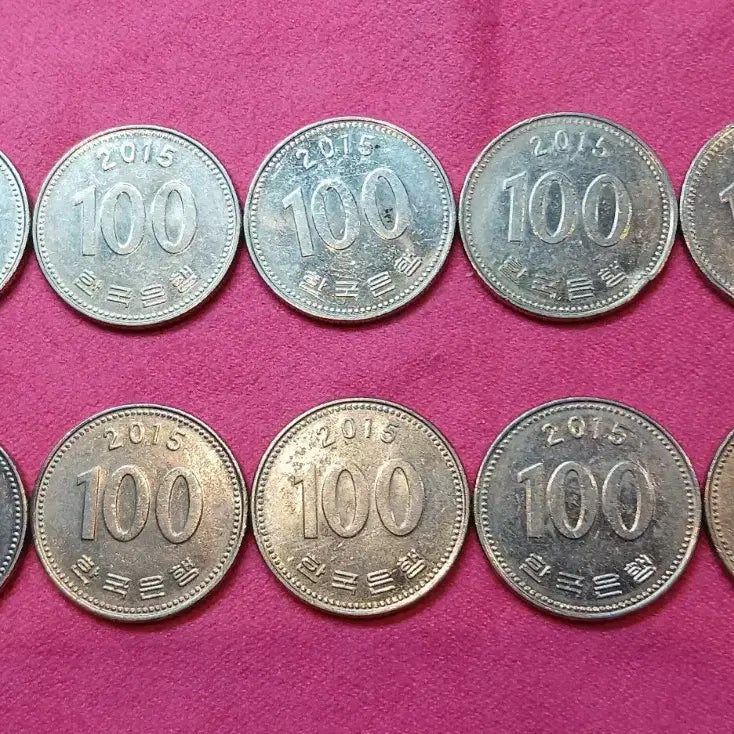 [BUNJANG] 10 x 2015 100 KRW Coins Bundle Set / 2015년 100원 동전 10개 일괄