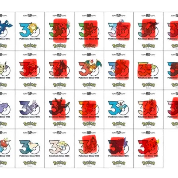 [BUNJANG] Baskin Robbins Pokemon 30th Anniversary Stickers / 베라 포켓몬 30주년 스티커 팝니다