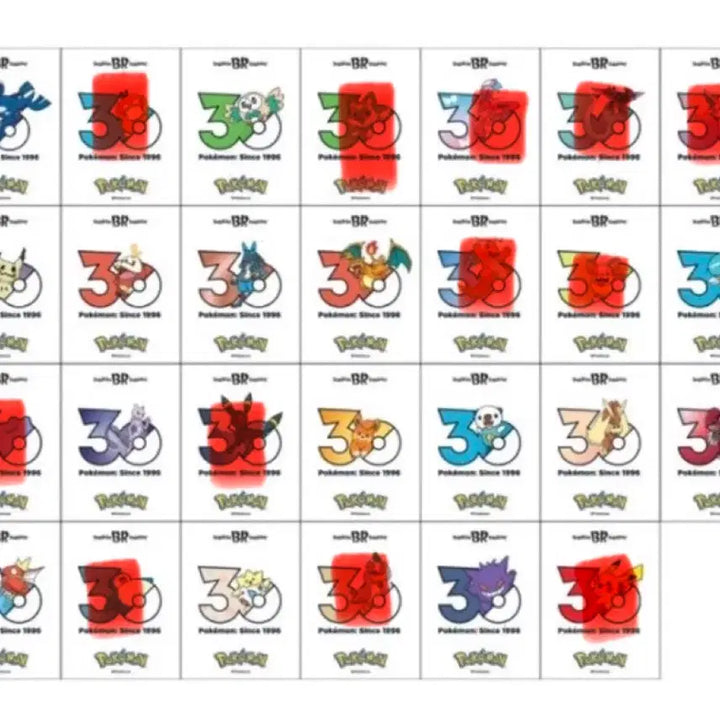 [BUNJANG] Baskin Robbins Pokemon 30th Anniversary Stickers / 베라 포켓몬 30주년 스티커 팝니다