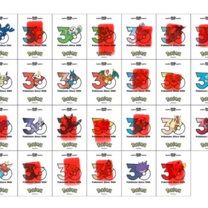 [BUNJANG] Baskin Robbins Pokemon 30th Anniversary Stickers / 베라 포켓몬 30주년 스티커 팝니다