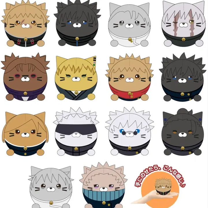 [BUNJANG] Jujutsu Kaisen 5th Anniversary Nyan-coro-s Plush Dolls (Pre-order) / 주술회전 5주년 냥코로즈 누이 인형 공구 고죠 게토 유지 메구미 유타