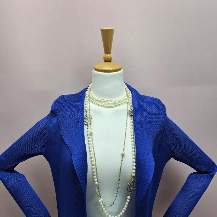[BUNJANG] RANMA Blue Pleated Cardigan / RANMA 블루 플리츠 가디건