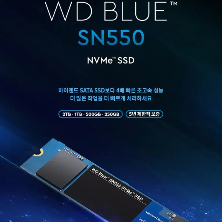 [BUNJANG] WD Blue SN550 500GB NVMe SSD / 500GB WD Blue SN550 NVMe SSD