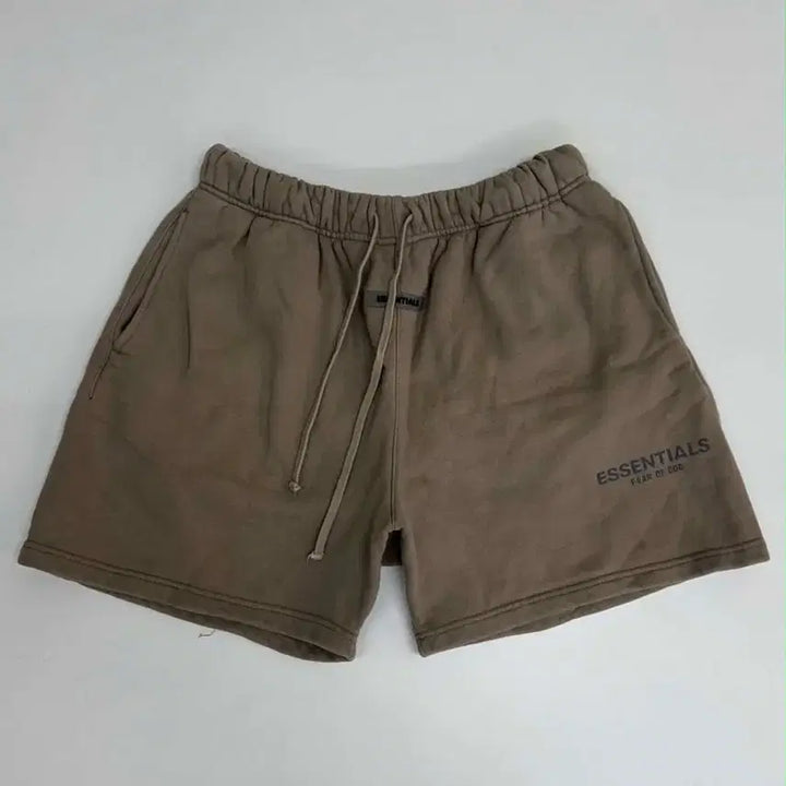[BUNJANG] Fear of God Essentials Fleece Logo Shorts Beige XL / [XL] 피어오브갓 에센셜 플리스 쇼츠 하프 팬츠 반바지