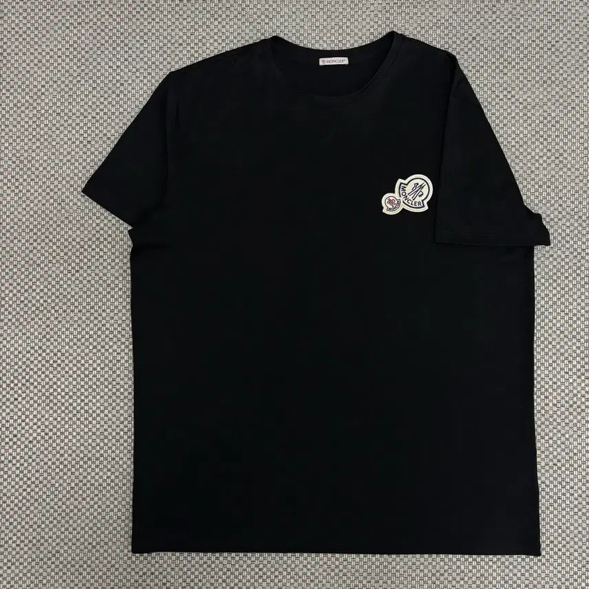 [BUNJANG] Moncler Double Wappen T-Shirt, Black, 3XL / [3XL]몽클레어 더블와펜 반팔티