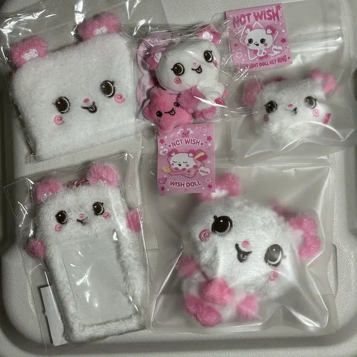 [BUNJANG] NCT WISH Sakuraya Pang Doll Keyring, Photocard Holder, Pouch Set (Sealed) / NCTWISH 위시돌 사쿠야 팡 인형키링, 포카홀더, 파우치 세트(미개봉