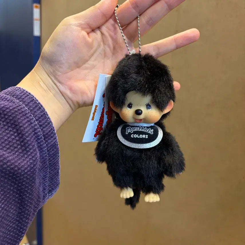 [BUNJANG] Colorchichi Black Monchhichi Keychain / 컬러치치 블랙 몬치치