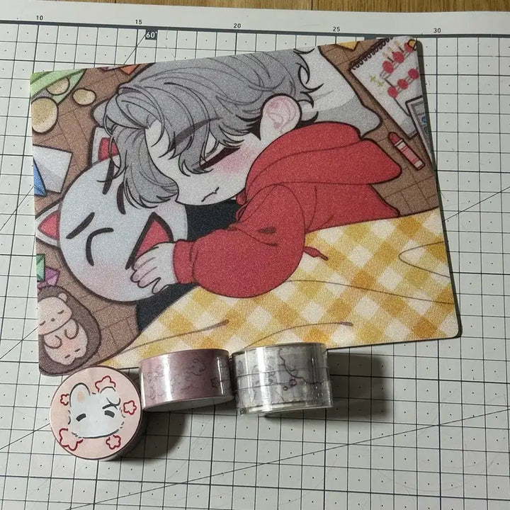 [BUNJANG] Play Rainbow Eunho Birthday Cafe Mousepad, Washi Tape, Stickers Bundle Set / 플레이브 생일카페 생카 은호 마우스패드 마테 스티커 비공굿 일괄