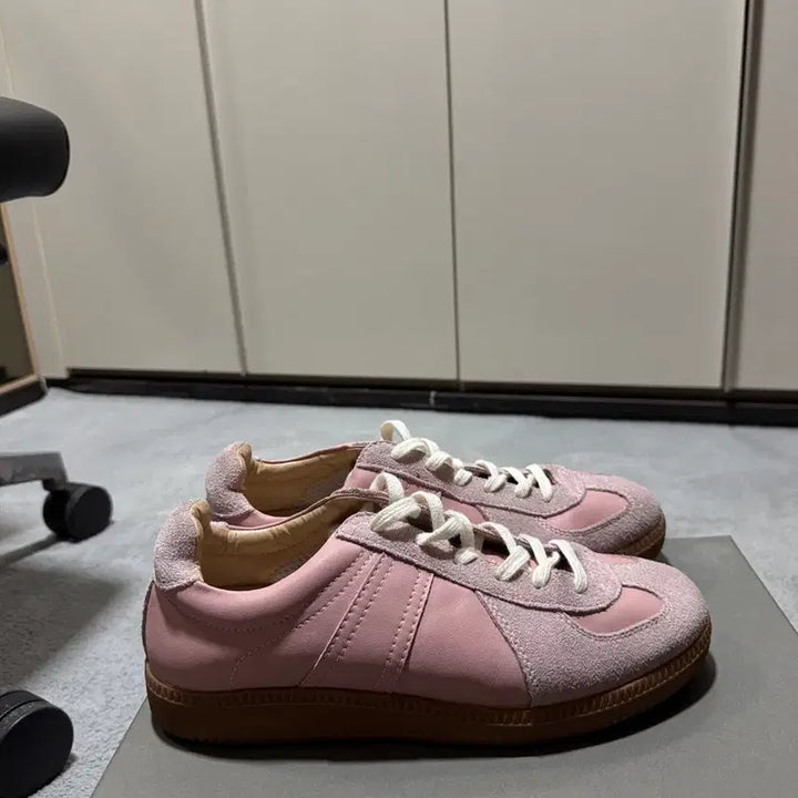 [BUNJANG] Spao Uni Leather German Army Trainers Pink (Size 260) / 슈펜 유니 레더 독일군 핑크 (260)