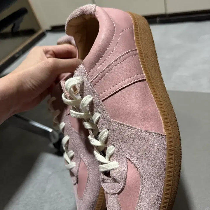 [BUNJANG] Spao Uni Leather German Army Trainers Pink (Size 260) / 슈펜 유니 레더 독일군 핑크 (260)