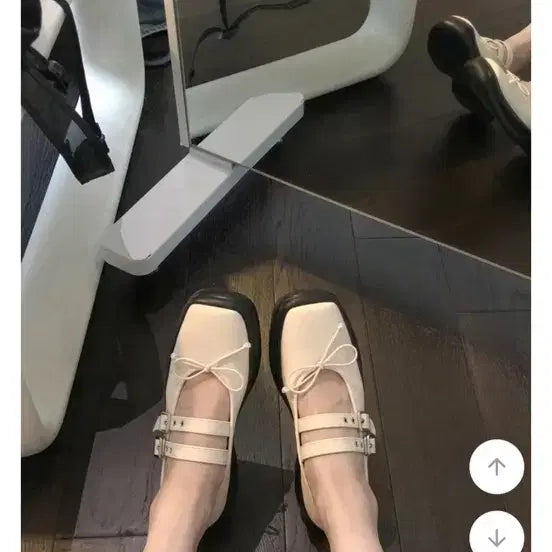 [BUNJANG] Heimy More Ribbon Flats Ivory 240 / *shoes 헤이미 모어 리본 플랫 아이보리 240