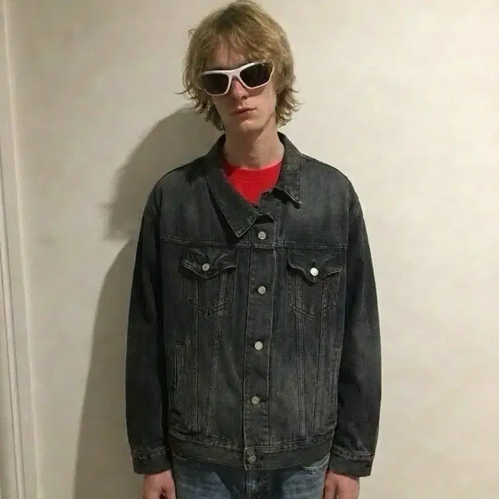 [BUNJANG] Balenciaga Twister Asymmetric Denim Jacket / 발렌시아가 파리 재팬발 트위스터 데님자켓