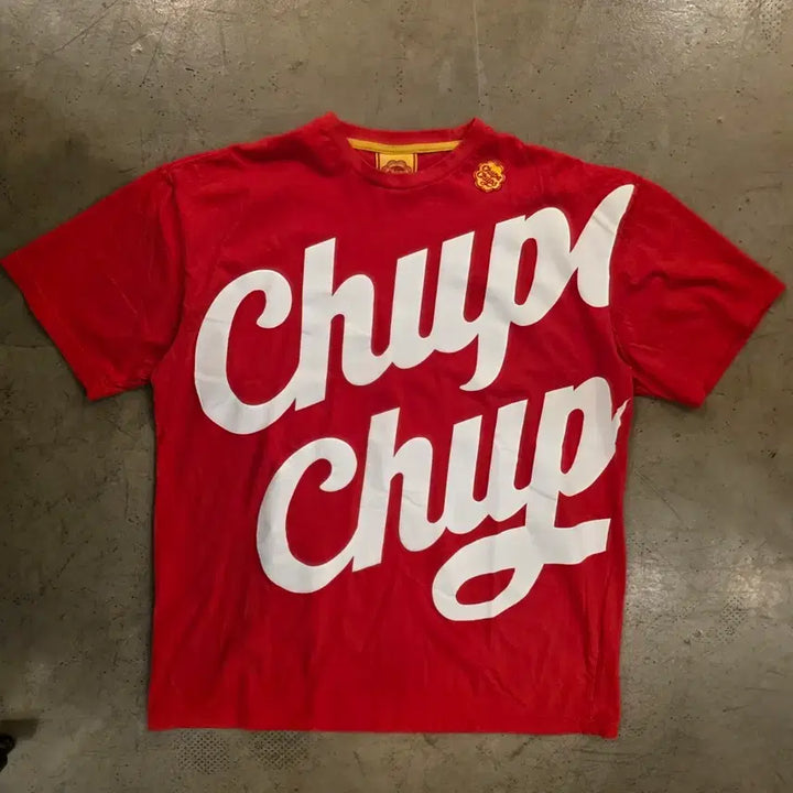 [BUNJANG] Red Chupa Chups Vintage T-Shirt / 레드 추파춥스 빈티지 티셔츠 일본빈티지